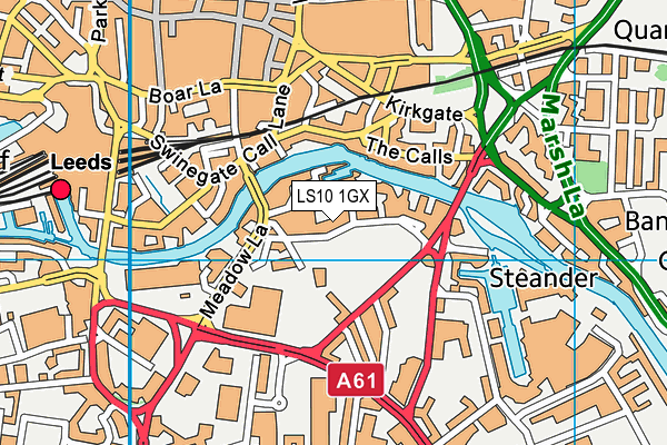 LS10 1GX map - OS VectorMap District (Ordnance Survey)