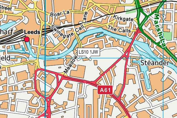 LS10 1JW map - OS VectorMap District (Ordnance Survey)