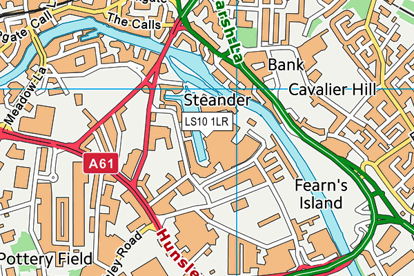 LS10 1LR map - OS VectorMap District (Ordnance Survey)