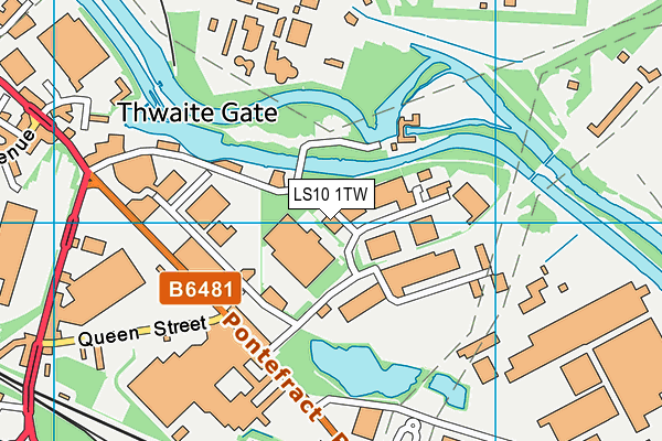 LS10 1TW map - OS VectorMap District (Ordnance Survey)