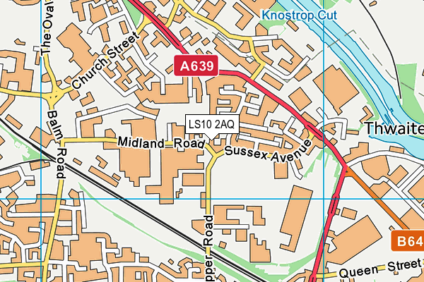LS10 2AQ map - OS VectorMap District (Ordnance Survey)