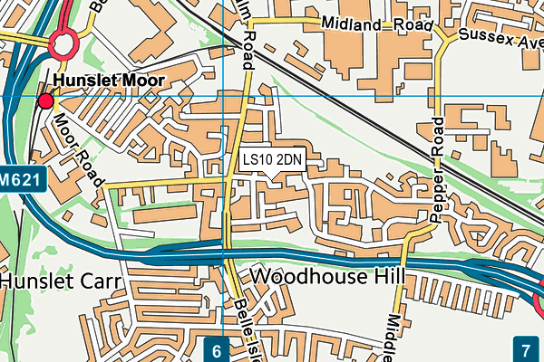 Hunslet Carr Primary School map (LS10 2DN) - OS VectorMap District (Ordnance Survey)