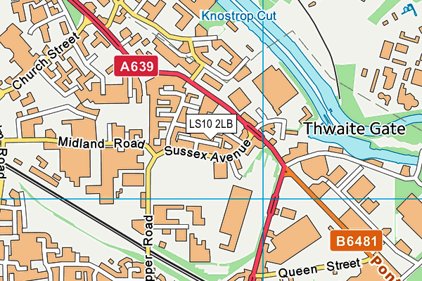 LS10 2LB map - OS VectorMap District (Ordnance Survey)
