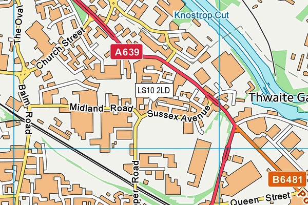 LS10 2LD map - OS VectorMap District (Ordnance Survey)