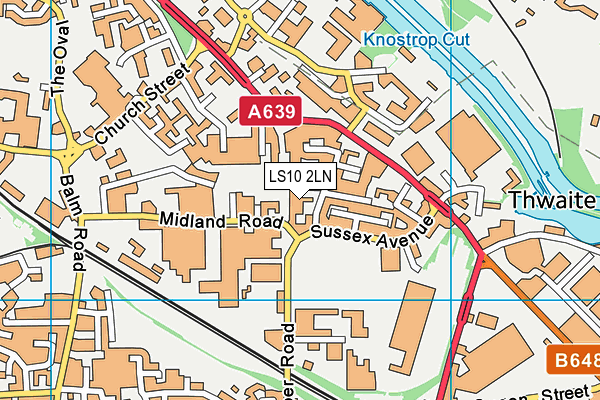 LS10 2LN map - OS VectorMap District (Ordnance Survey)