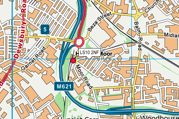 LS10 2NF map - OS VectorMap District (Ordnance Survey)