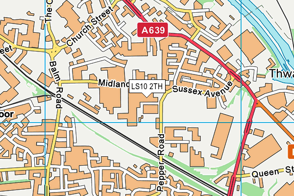 LS10 2TH map - OS VectorMap District (Ordnance Survey)