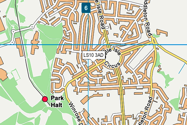 LS10 3AD map - OS VectorMap District (Ordnance Survey)