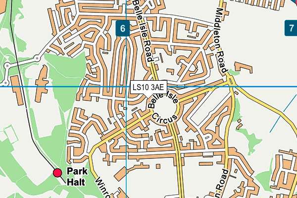 LS10 3AE map - OS VectorMap District (Ordnance Survey)