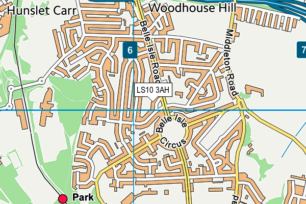 LS10 3AH map - OS VectorMap District (Ordnance Survey)