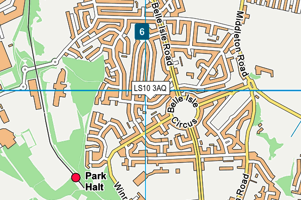 LS10 3AQ map - OS VectorMap District (Ordnance Survey)