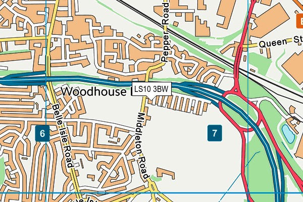 LS10 3BW map - OS VectorMap District (Ordnance Survey)