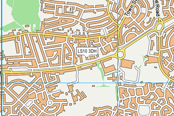 LS10 3DH map - OS VectorMap District (Ordnance Survey)