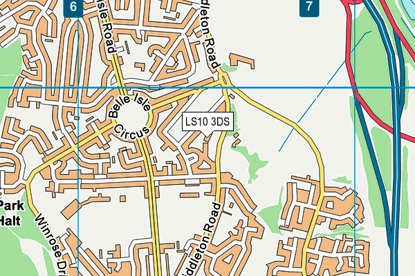 LS10 3DS map - OS VectorMap District (Ordnance Survey)