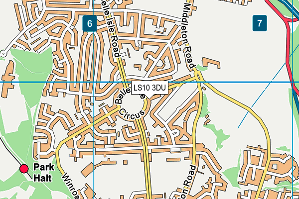 LS10 3DU map - OS VectorMap District (Ordnance Survey)