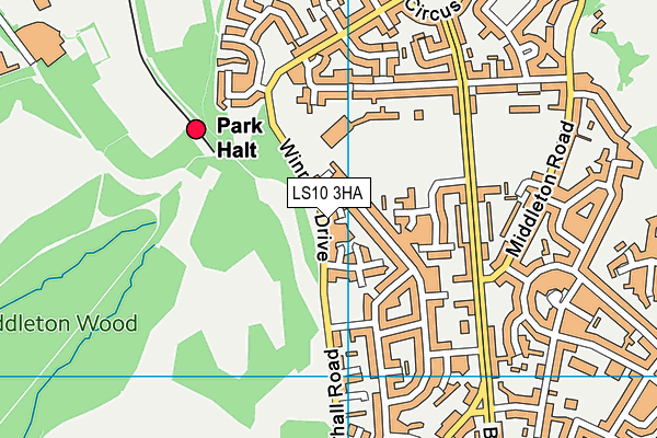 LS10 3HA map - OS VectorMap District (Ordnance Survey)