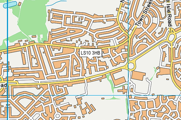 LS10 3HB map - OS VectorMap District (Ordnance Survey)
