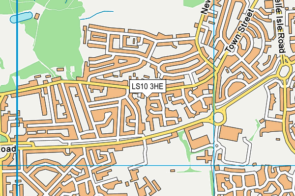 LS10 3HE map - OS VectorMap District (Ordnance Survey)
