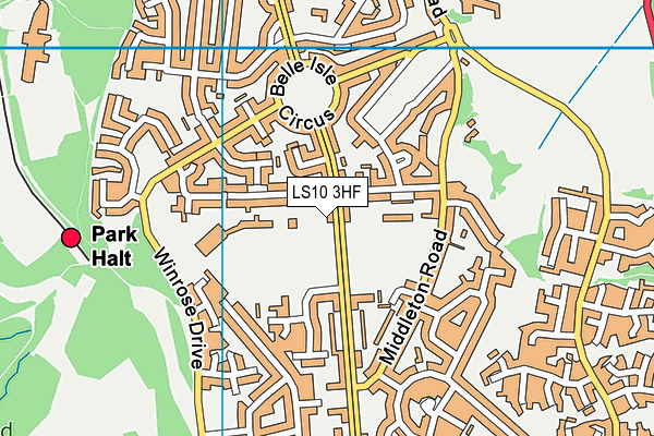 LS10 3HF map - OS VectorMap District (Ordnance Survey)