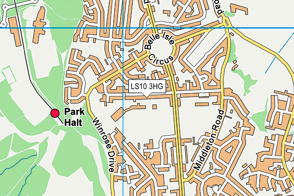 LS10 3HG map - OS VectorMap District (Ordnance Survey)
