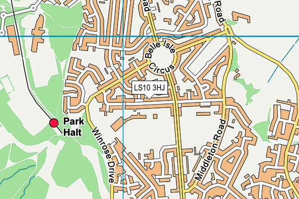 LS10 3HJ map - OS VectorMap District (Ordnance Survey)