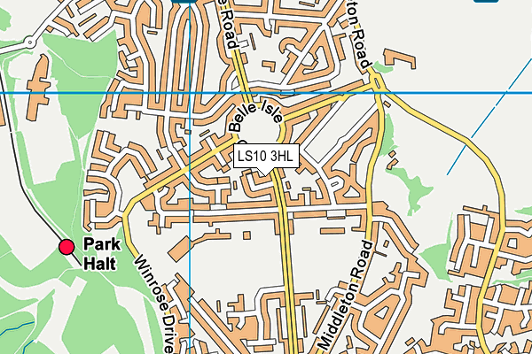 LS10 3HL map - OS VectorMap District (Ordnance Survey)