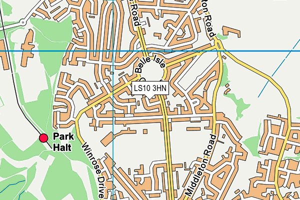LS10 3HN map - OS VectorMap District (Ordnance Survey)