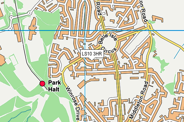LS10 3HR map - OS VectorMap District (Ordnance Survey)