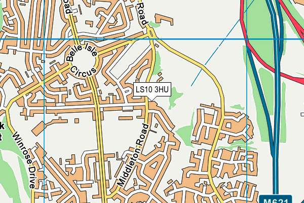 LS10 3HU map - OS VectorMap District (Ordnance Survey)