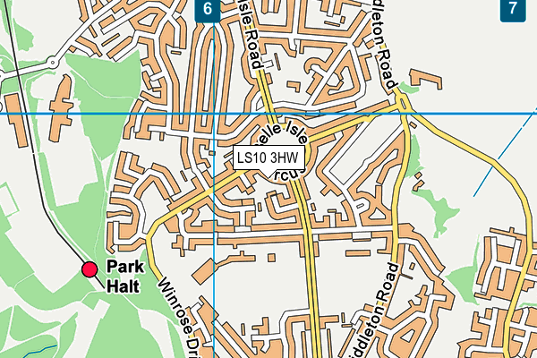 LS10 3HW map - OS VectorMap District (Ordnance Survey)