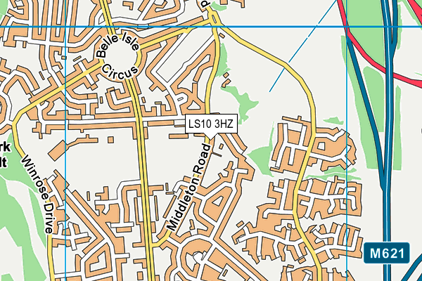 LS10 3HZ map - OS VectorMap District (Ordnance Survey)