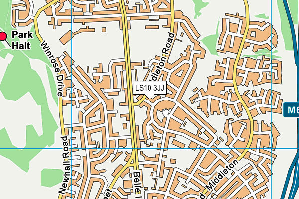 LS10 3JJ map - OS VectorMap District (Ordnance Survey)