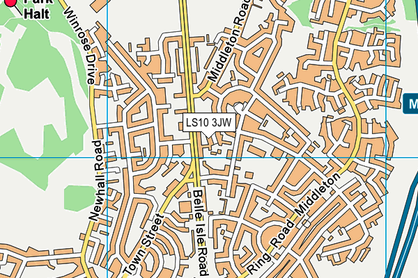 LS10 3JW map - OS VectorMap District (Ordnance Survey)
