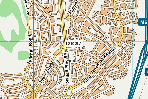 LS10 3LA map - OS VectorMap District (Ordnance Survey)