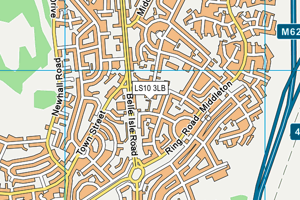 LS10 3LB map - OS VectorMap District (Ordnance Survey)