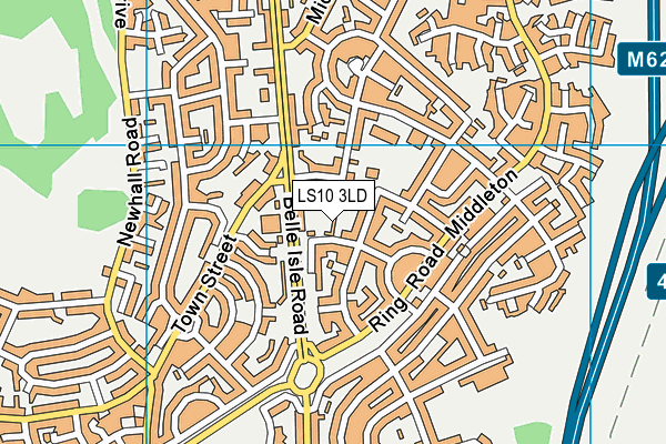 LS10 3LD map - OS VectorMap District (Ordnance Survey)