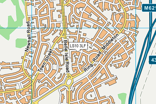 LS10 3LF map - OS VectorMap District (Ordnance Survey)