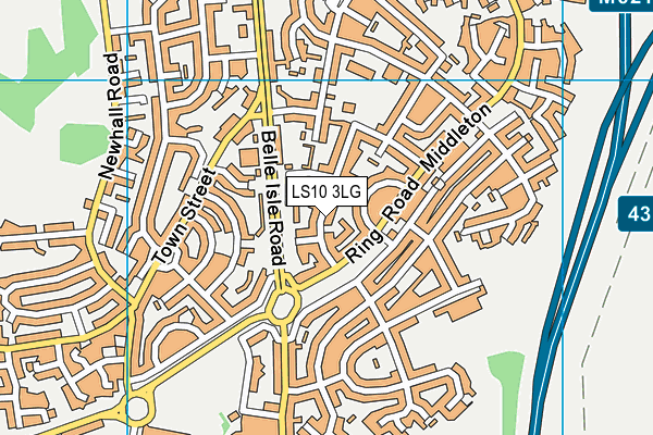 LS10 3LG map - OS VectorMap District (Ordnance Survey)
