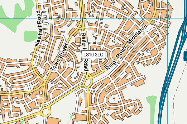 LS10 3LQ map - OS VectorMap District (Ordnance Survey)