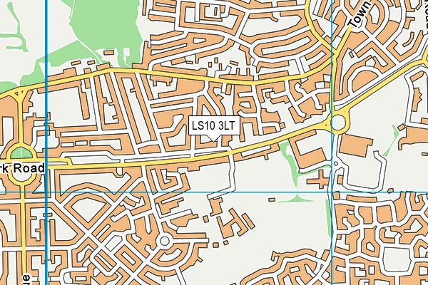 LS10 3LT map - OS VectorMap District (Ordnance Survey)
