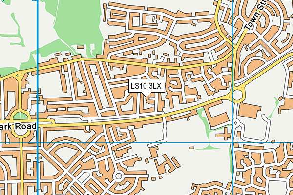 LS10 3LX map - OS VectorMap District (Ordnance Survey)