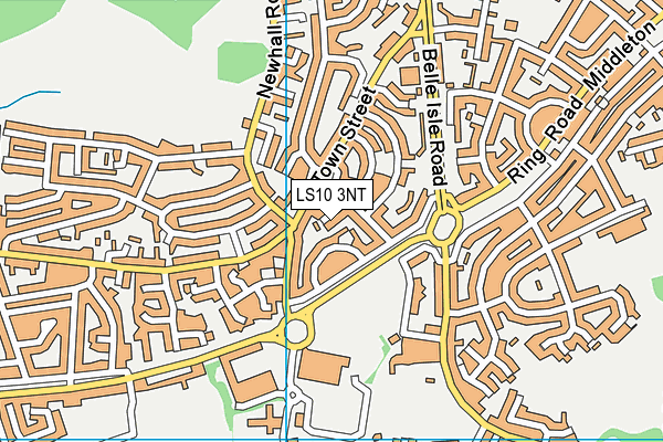 LS10 3NT map - OS VectorMap District (Ordnance Survey)