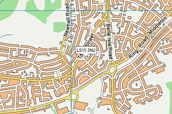 LS10 3NU map - OS VectorMap District (Ordnance Survey)