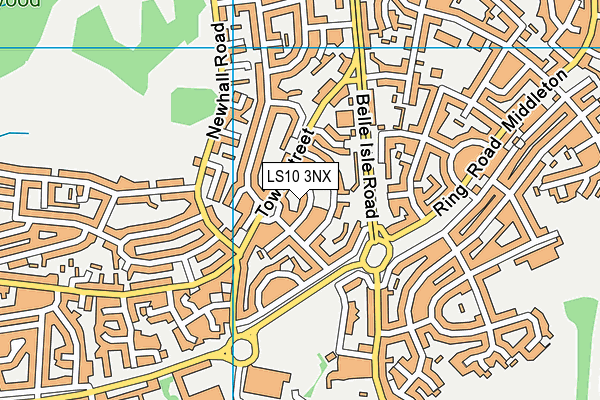 LS10 3NX map - OS VectorMap District (Ordnance Survey)