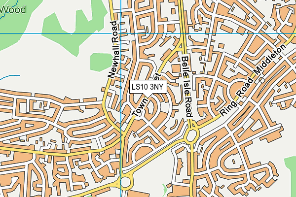 LS10 3NY map - OS VectorMap District (Ordnance Survey)
