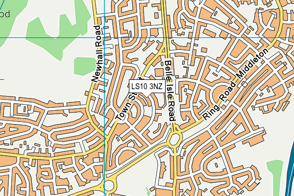 LS10 3NZ map - OS VectorMap District (Ordnance Survey)