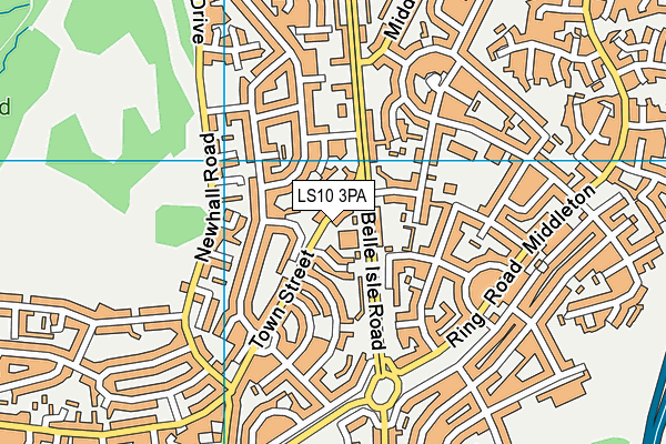 LS10 3PA map - OS VectorMap District (Ordnance Survey)