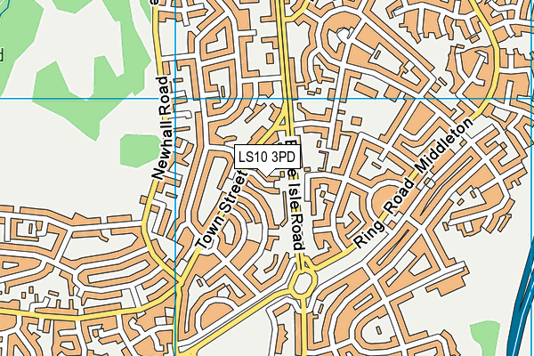 LS10 3PD map - OS VectorMap District (Ordnance Survey)