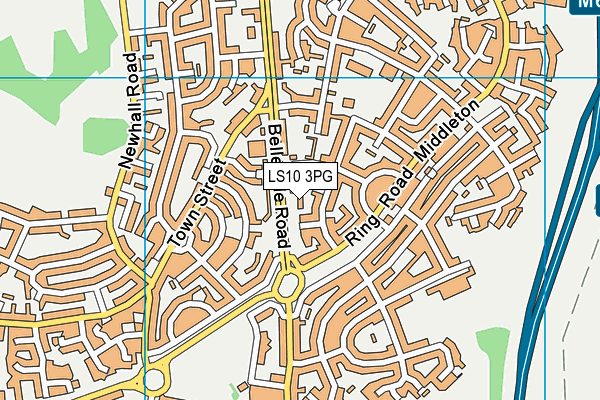 LS10 3PG map - OS VectorMap District (Ordnance Survey)