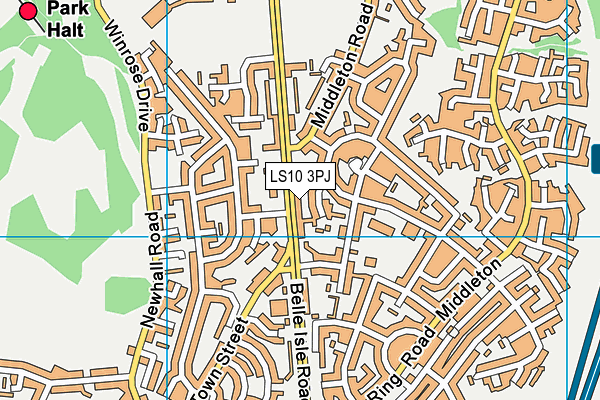 LS10 3PJ map - OS VectorMap District (Ordnance Survey)